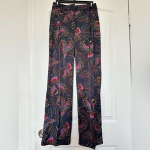 House of Harlow 1960 Black Wide Leg Pants with Pink and Gold Accents